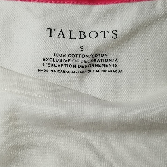 Talbots Women's Sweater 100% Cotton Knit Stripped - Picture 5 of 7